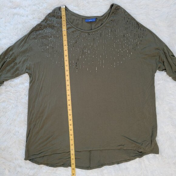 Apt. 9 Boat Neck 3/4 Sleeve Tunic Top with Shimmer Accent - Size XL - Picture 7 of 13